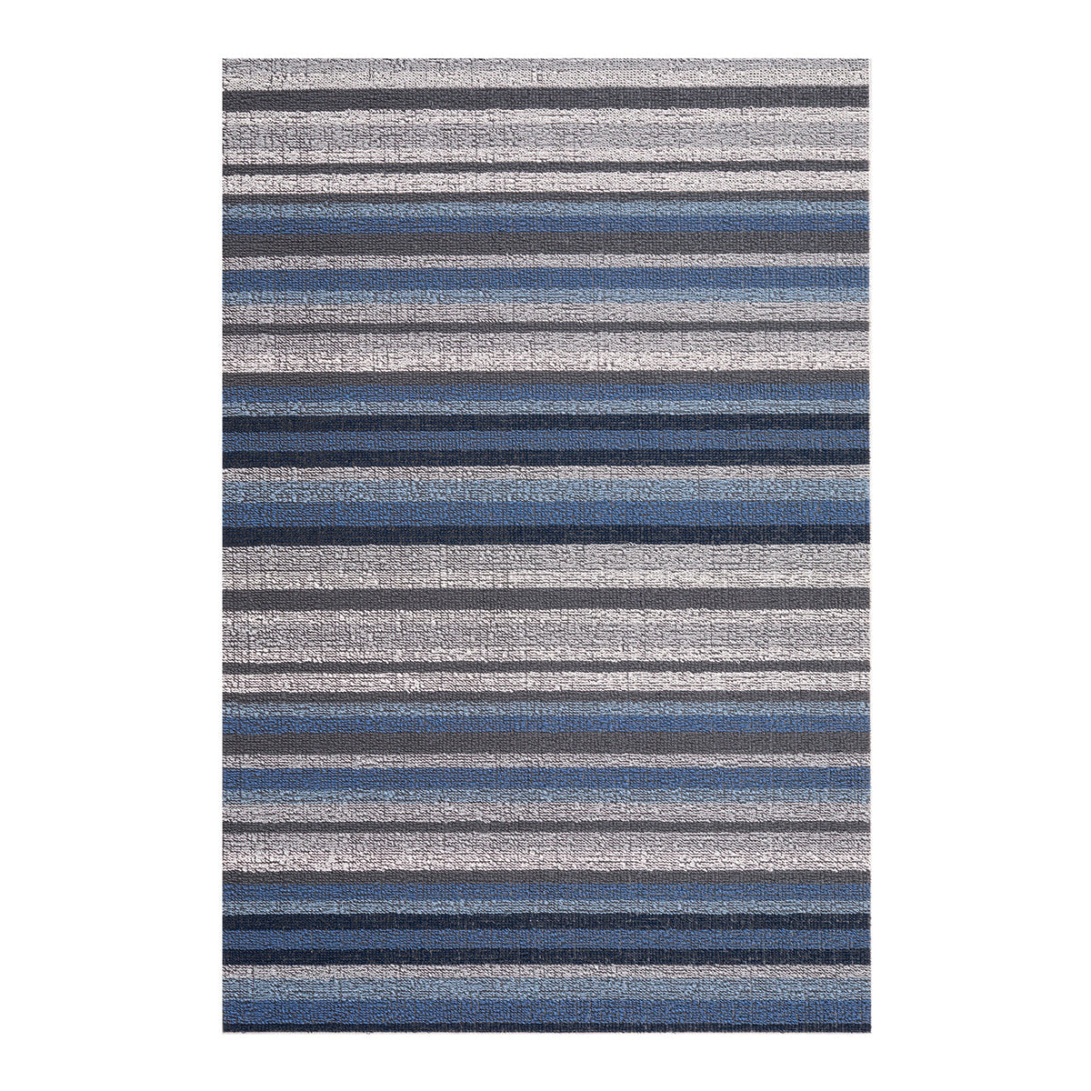 Horizon Stripe Shag Mats - Deep Sea
