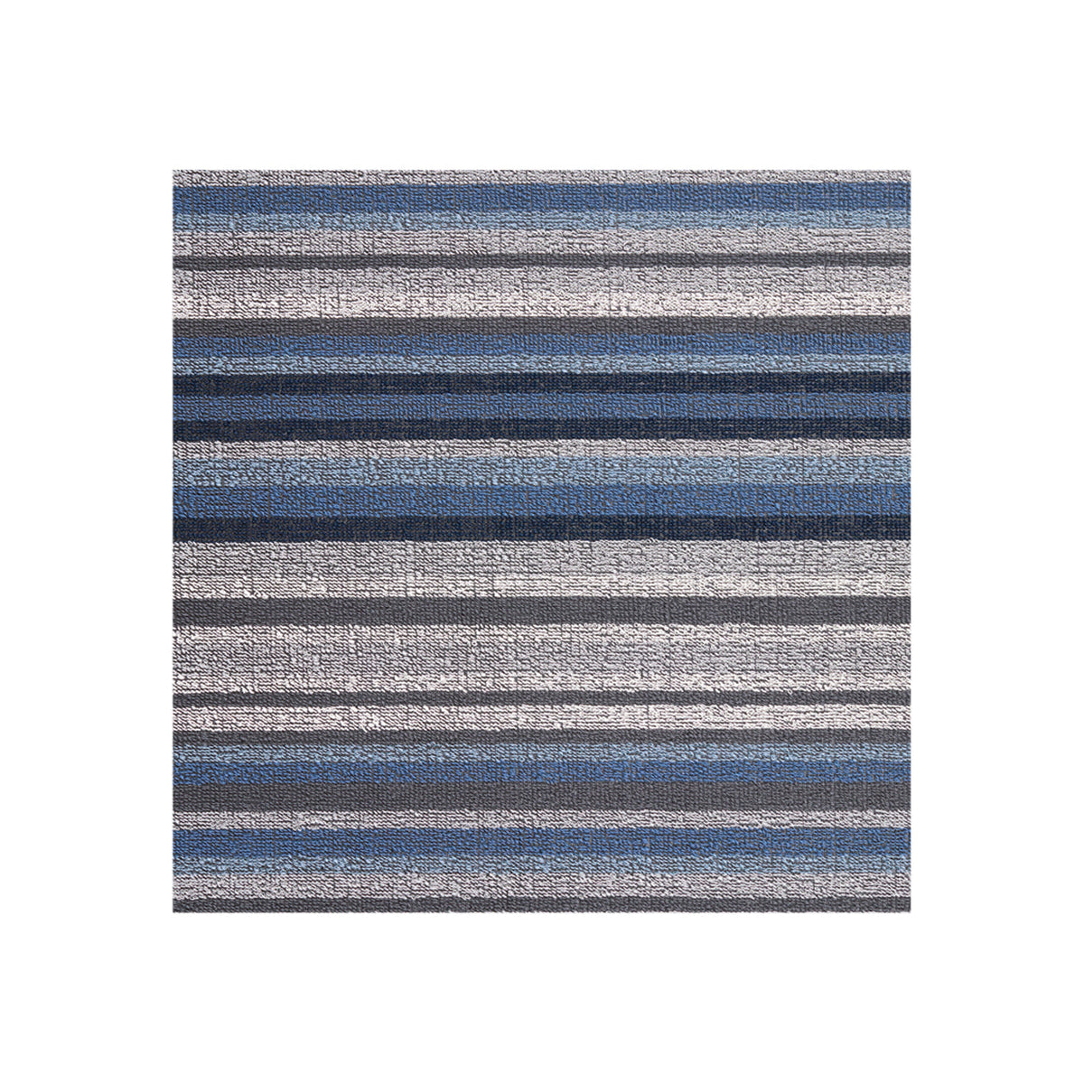 Horizon Stripe Shag Mat Samples - Deep Sea