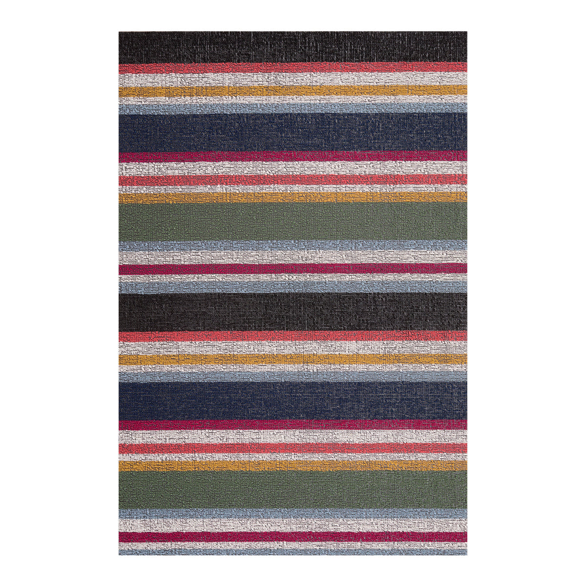 Shuffle Stripe Shag Mats - Petunia