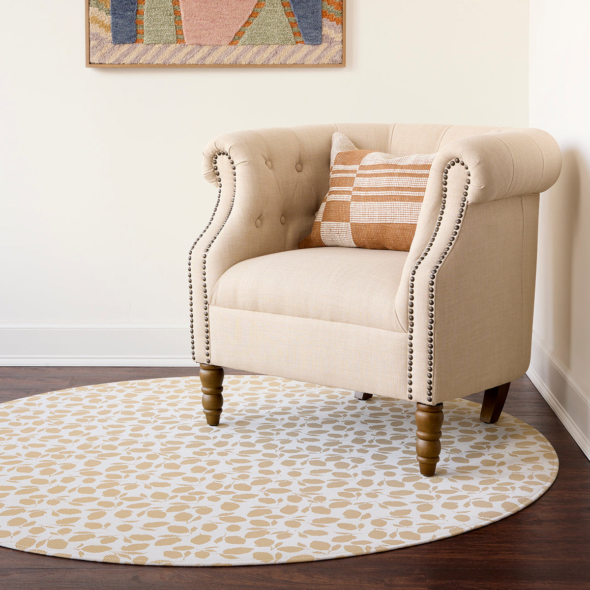 Lemon Leaves Rugs - Goldenrod