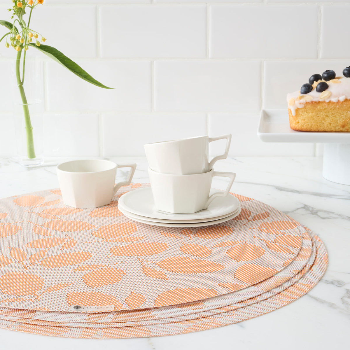 Lemon Leaves Placemats - Marigold