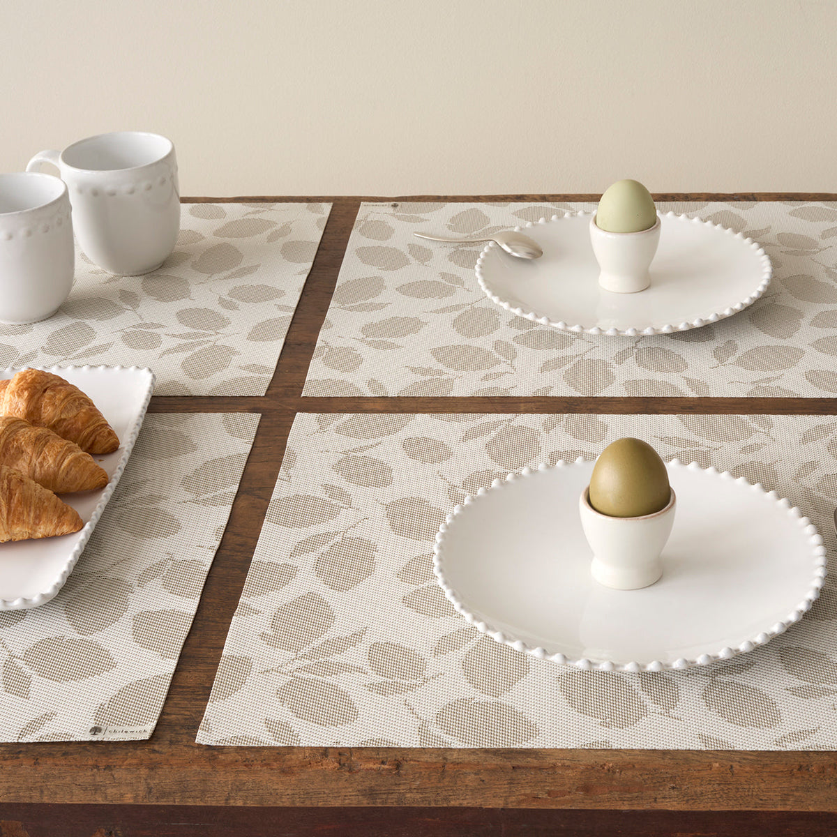 Lemon Leaves Placemats - Steel Wool