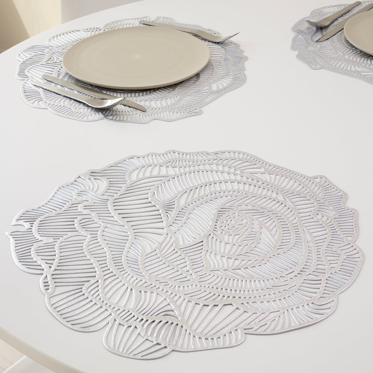 Rose Placemats - Silver