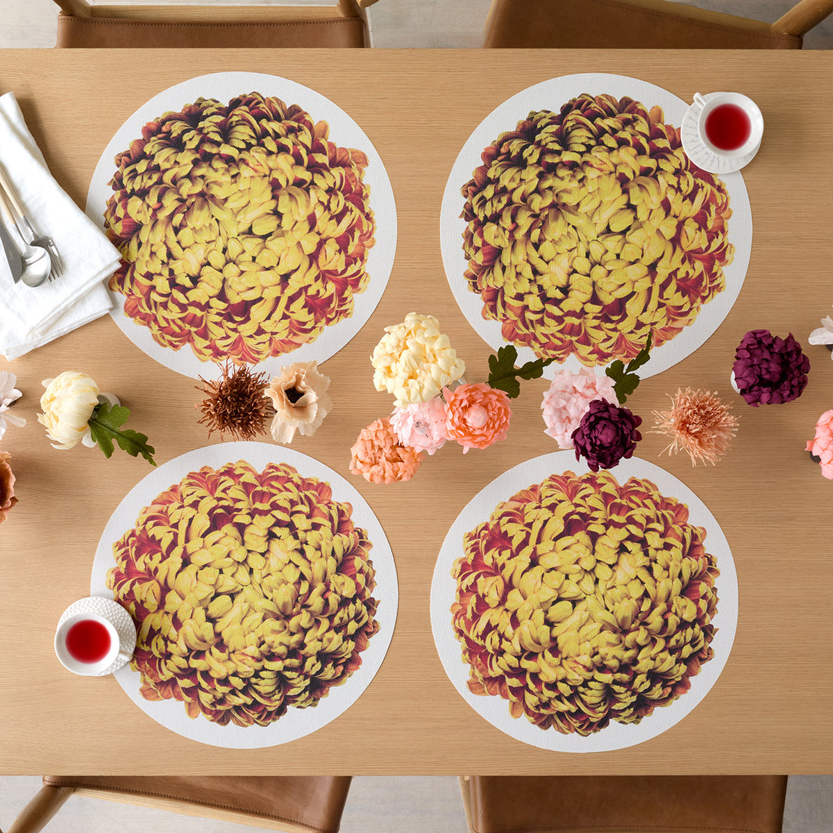 Mums Placemats - Amber