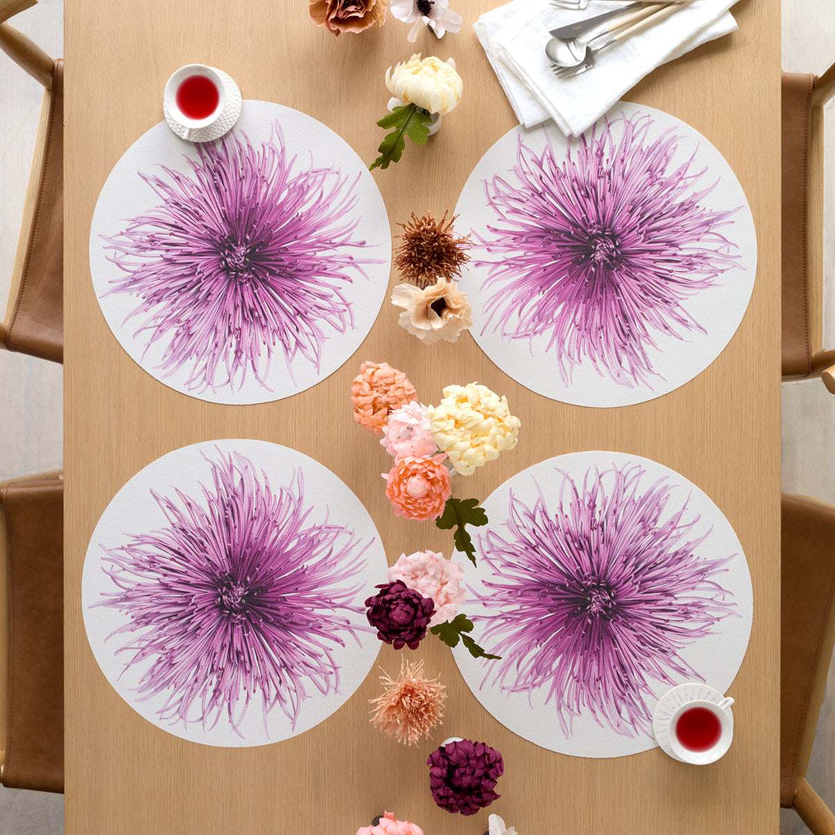 Mums Placemats - Plum