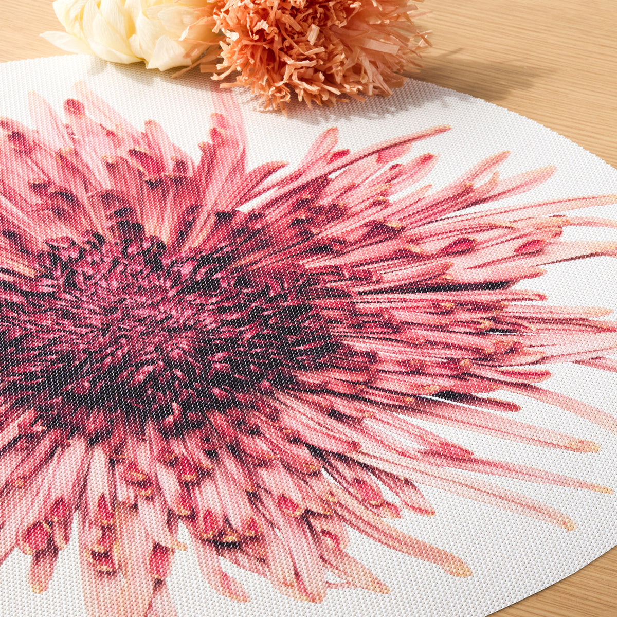 Mums Placemats - Vermillion