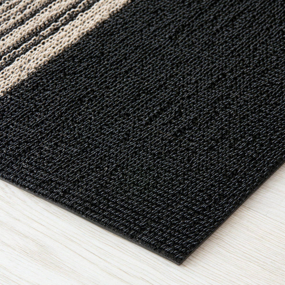 Relay Stripe Shag Mat - Coal