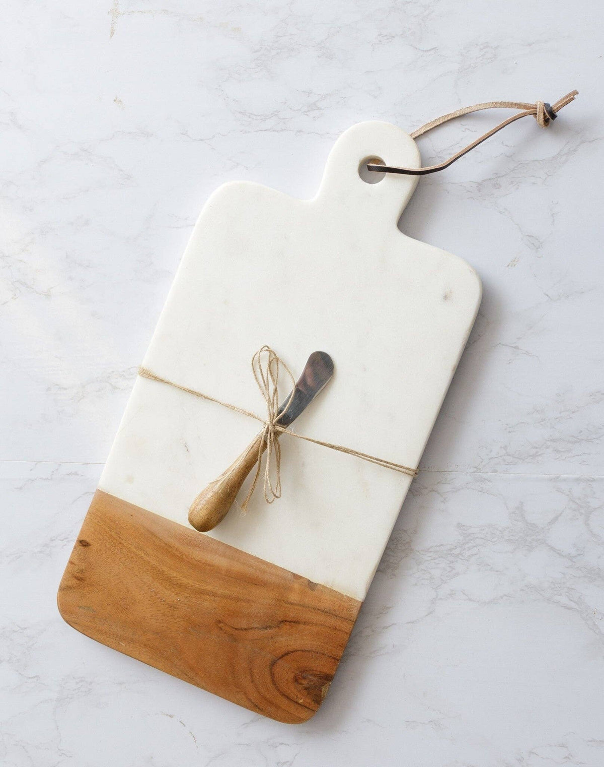 Marble And Wood Cutting Board With Spread Board (SET)