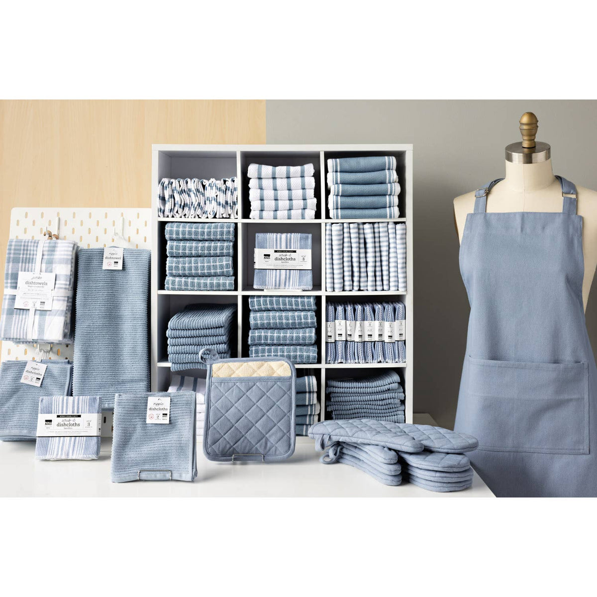 Slate Blue Symmetry Dishtowel