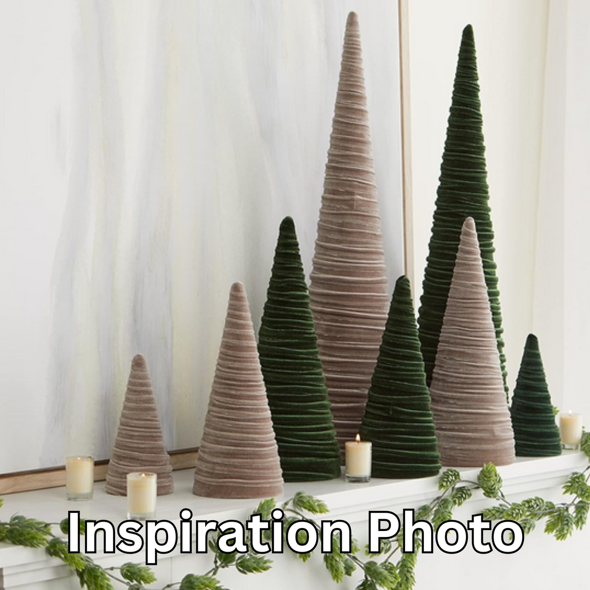 Tree Velvet 23" tall Extra Large, Holiday Table Mantel