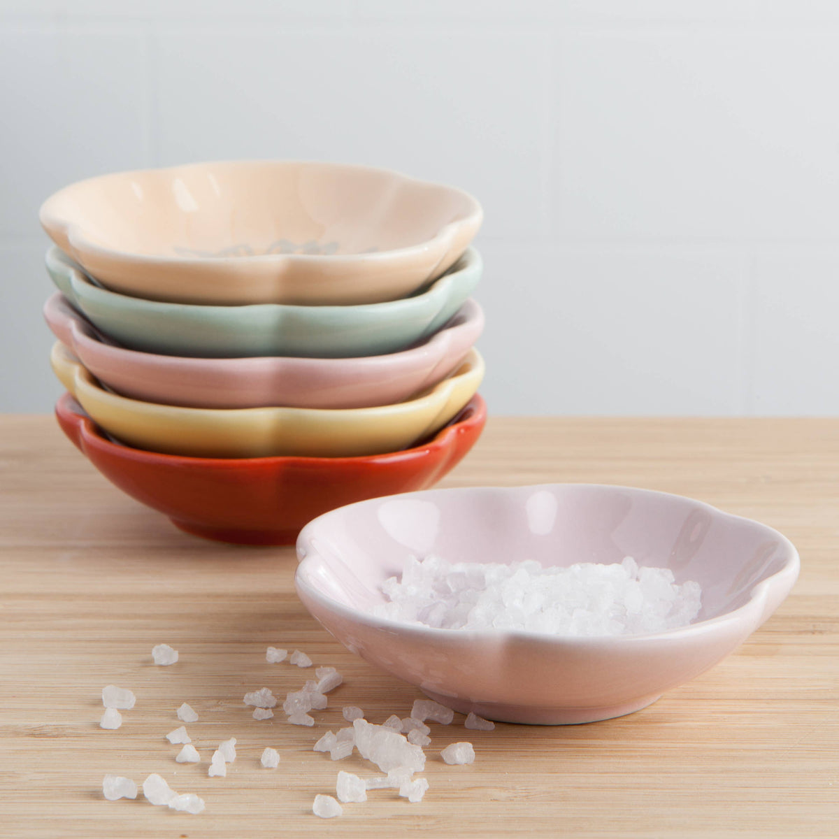 Flower Shaped Pinch Bowl Set of 6