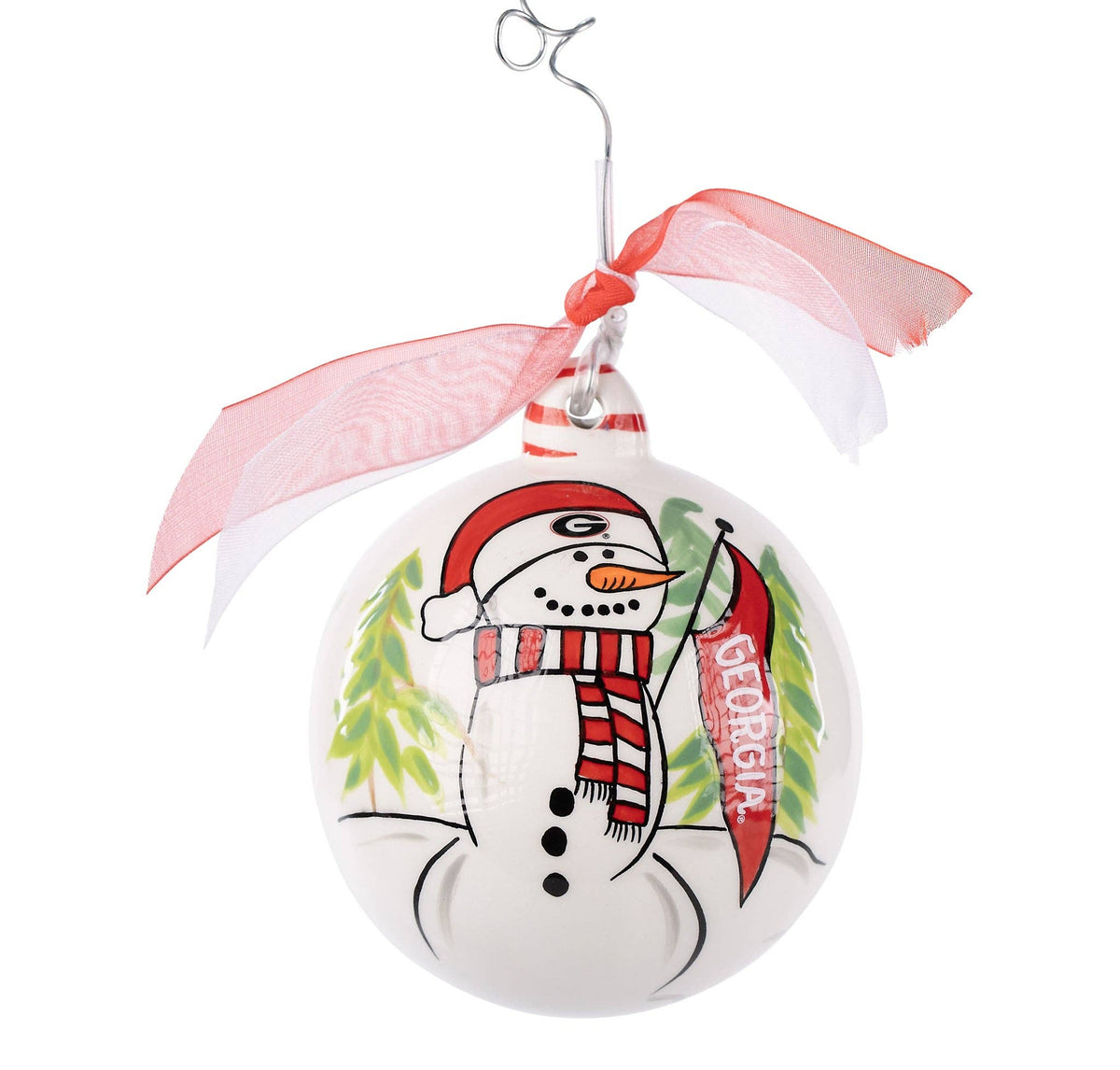 Tis the Season Georgia Snowman Ornament