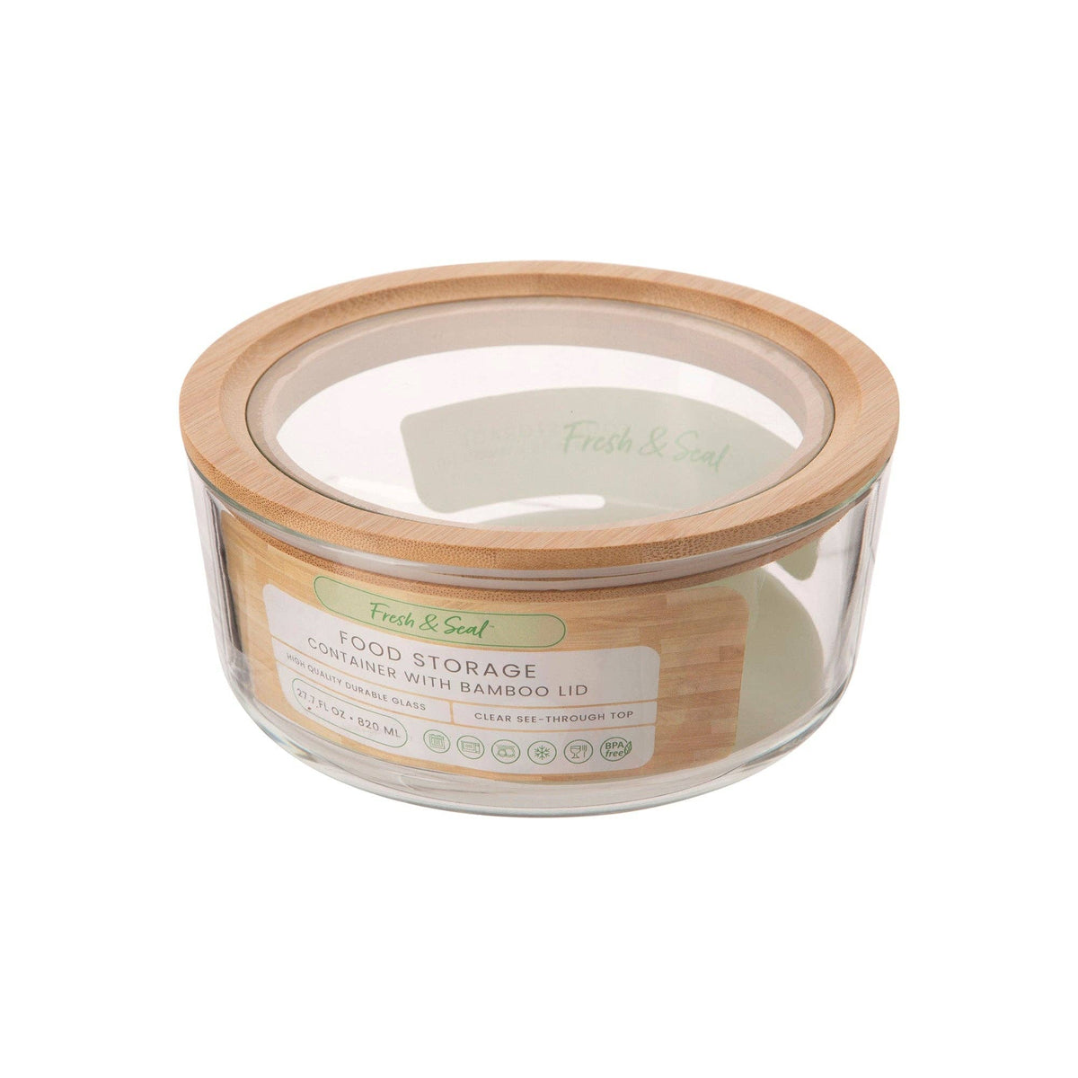 28oz Rnd Contr W.Bamboo Lid