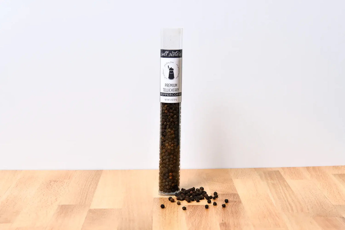 Grinder Refill Tube - Peppercorns - Premium Tellicherry -2oz