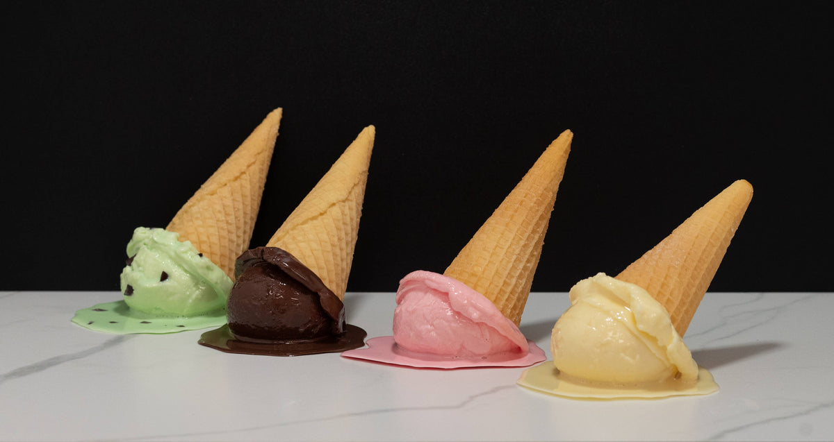 Fake Melting Vanilla Ice Cream Cone