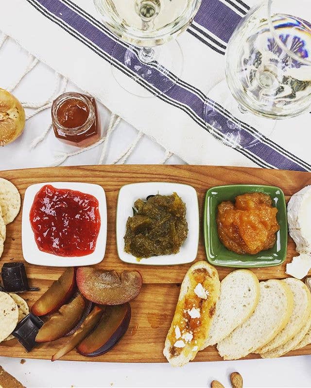 Tasting Board with White Bowls