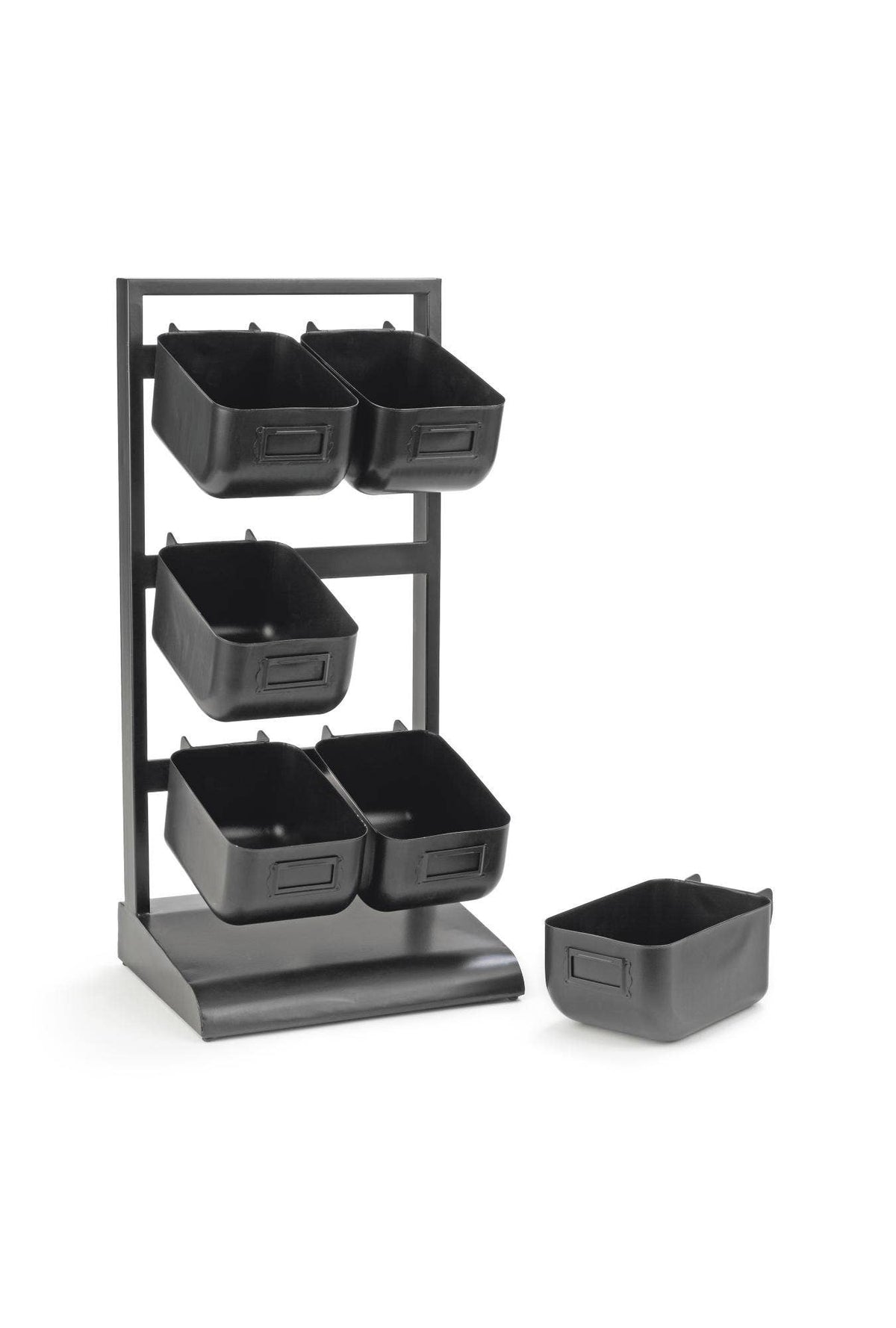 6 Metal Bin Tabletop Display