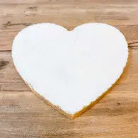 Heart Shaped Marble Serving Board White/Gold 9x8.5x.5