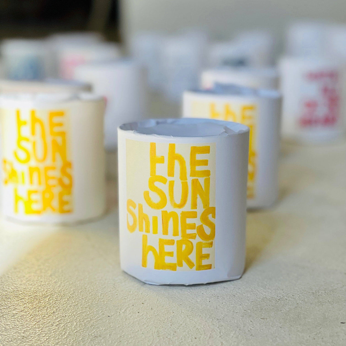 "The Sun Shines Here" - Paper Wrapped Soy Candle