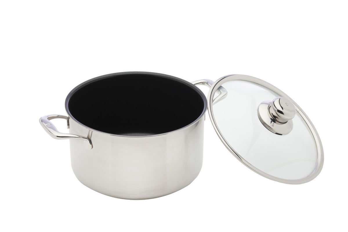 Nonstick Clad 6.3 qt Dutch Oven with Glass Lid