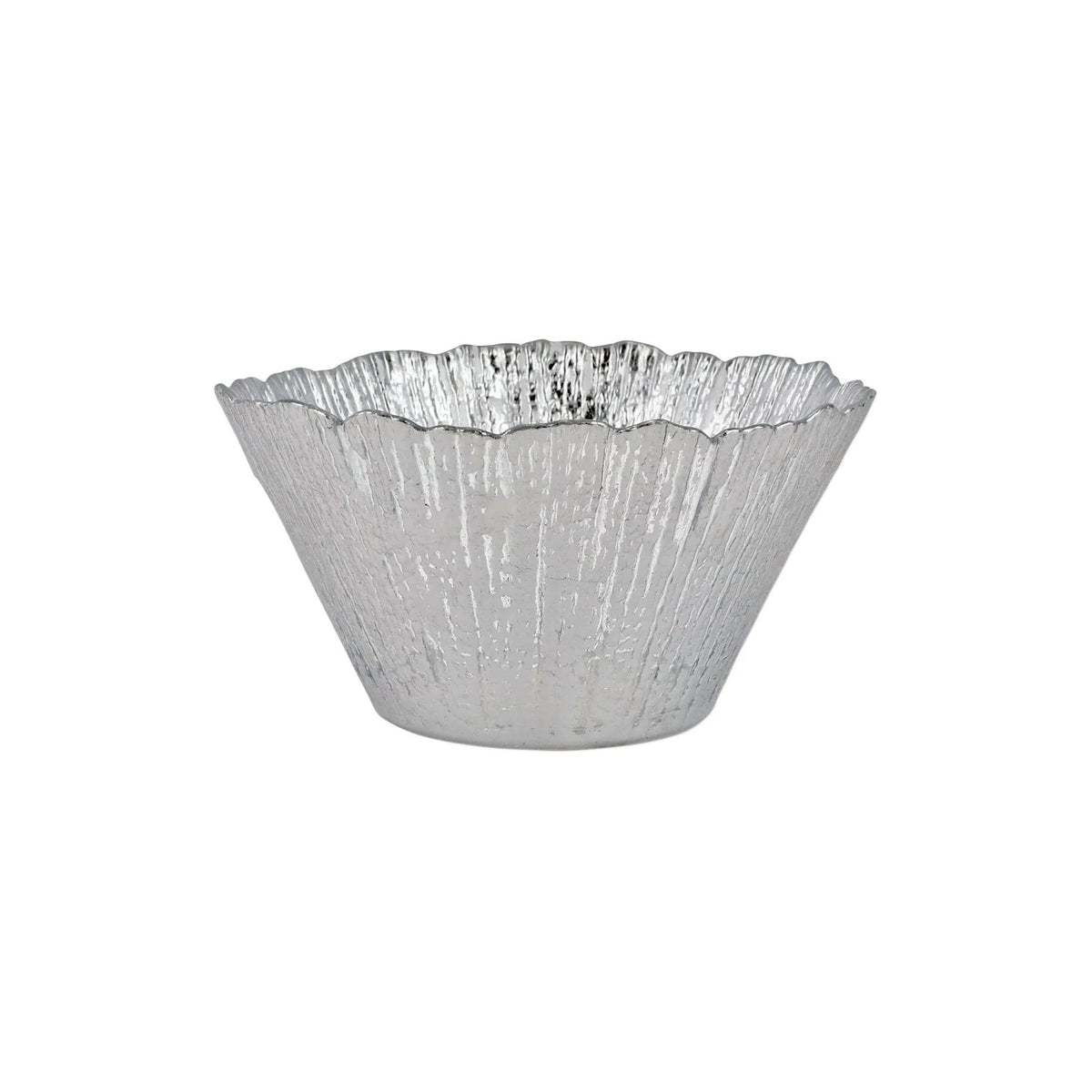 Rufolo Glass Small Deep Bowl Platinum