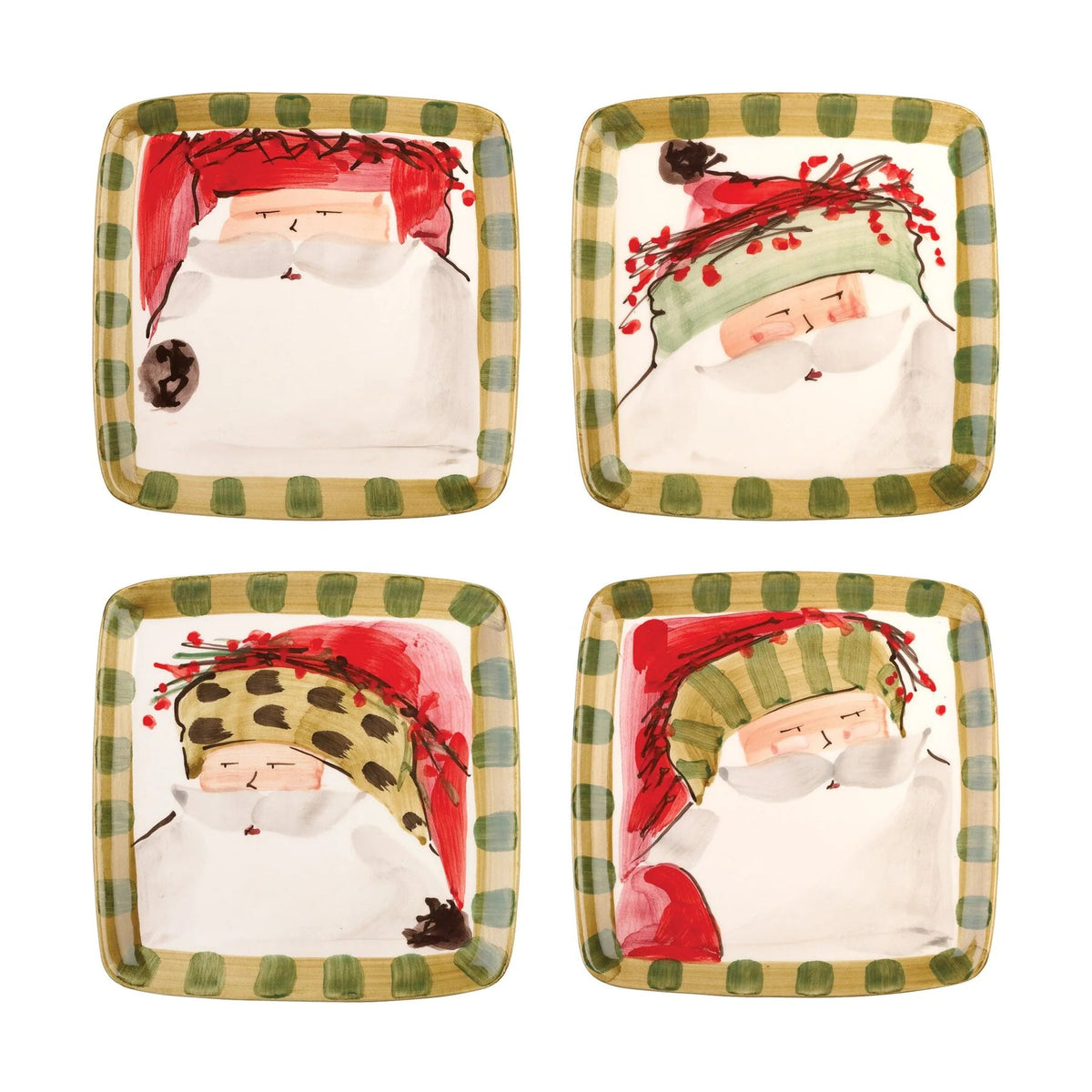 Old St. Nick Assorted Square Salad Plate- Assorted Individual