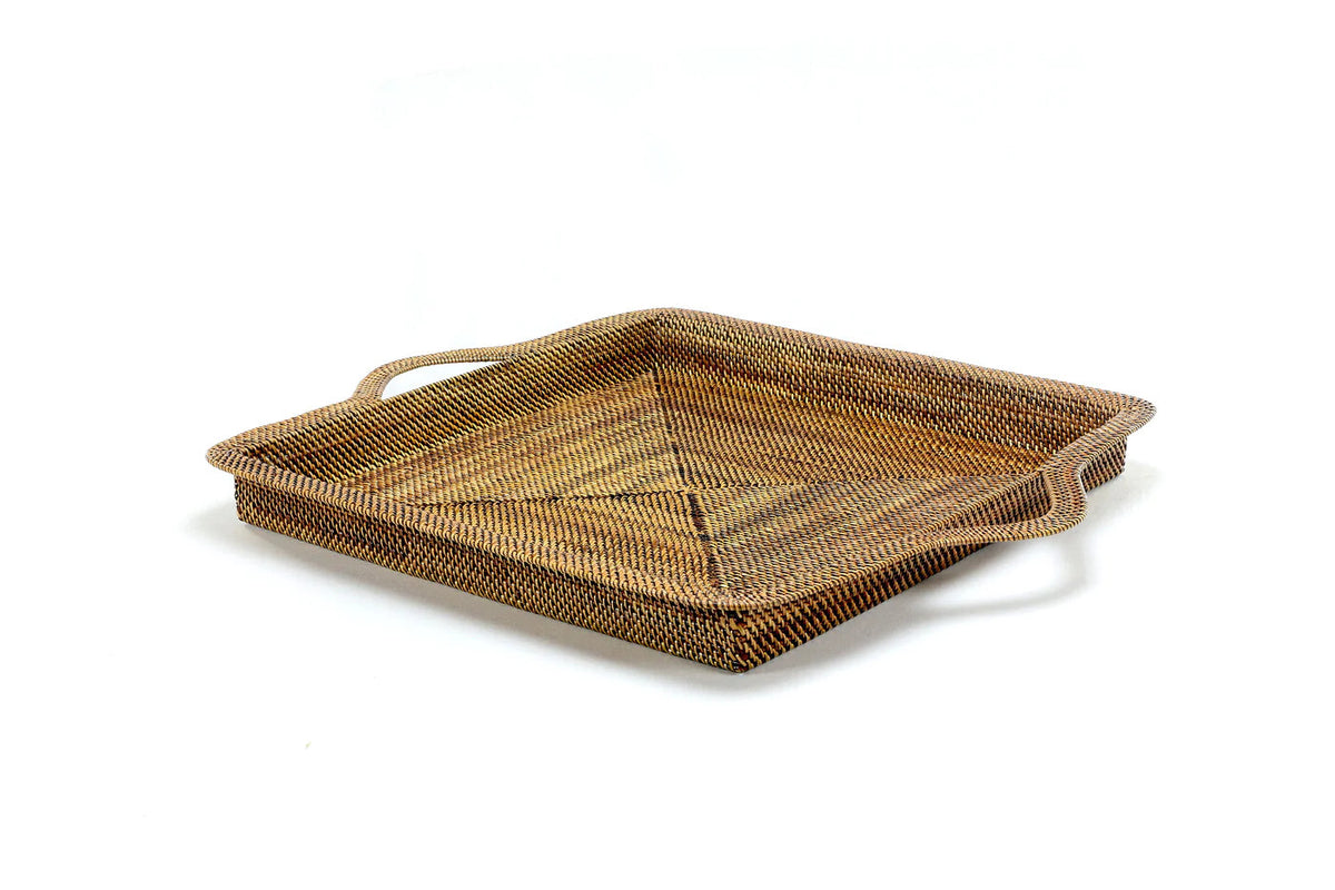Decorative Square Tray Large with Handles