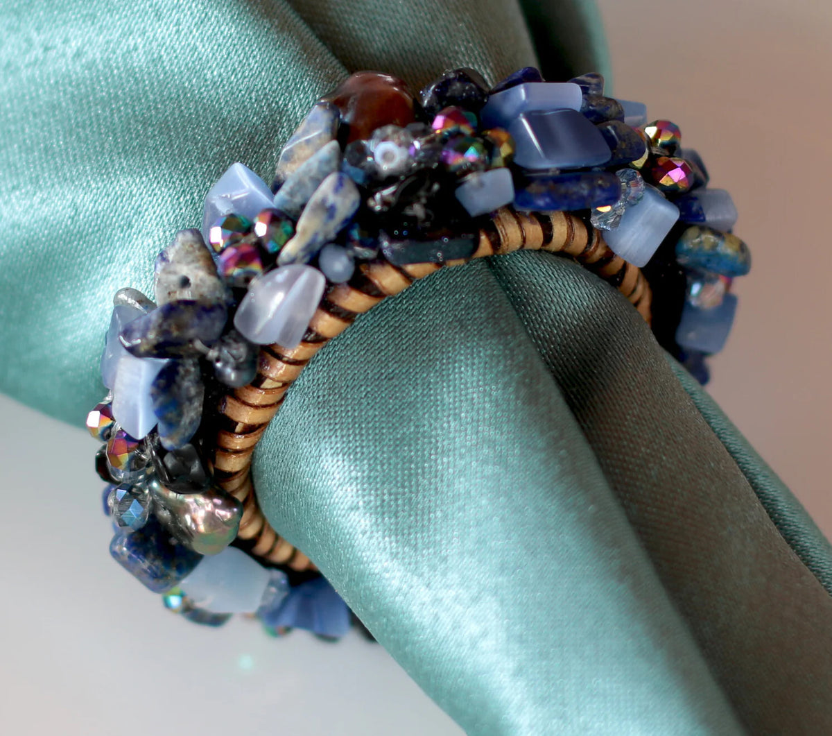 Jeweled Napkin Ring , Blueberries