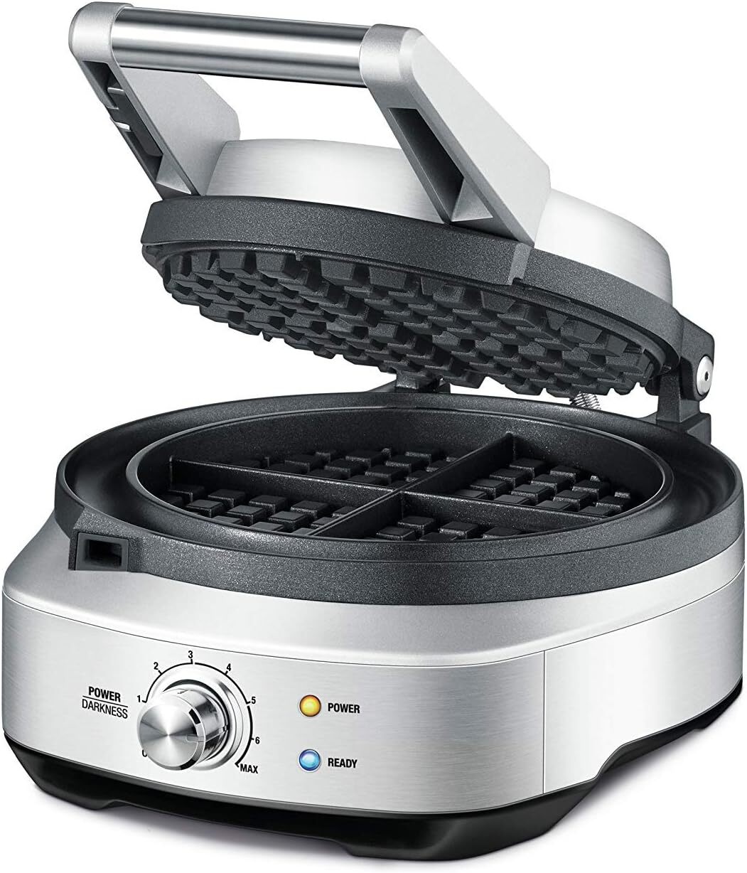 Breville No Mess Round Waffle Maker, Brushed Stainless Steel