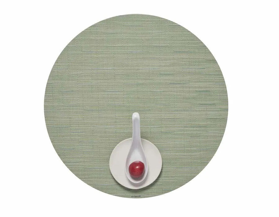 Bamboo Signature Round Tabelmat 15" Spring Green