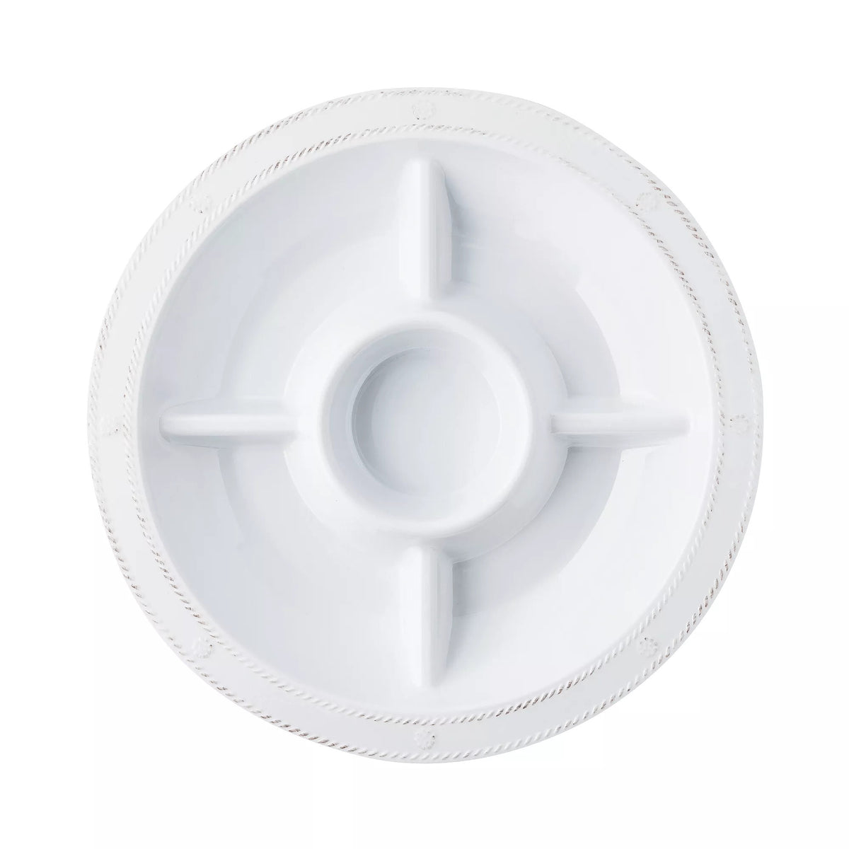 Berry & Thread Melamine 15" Crudite Platter - Whitewash