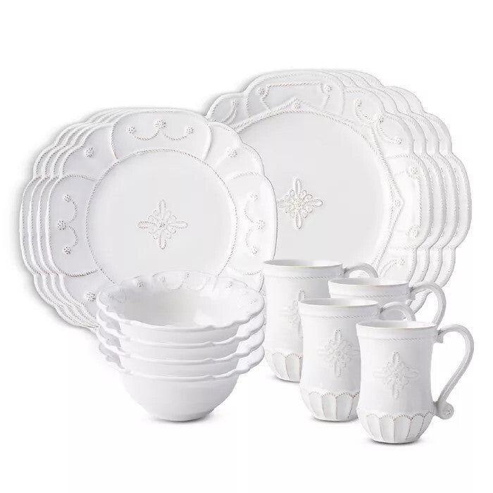 Jardins du Monde 16pc Place Setting - Whitewash (JMX01/10, JMV02X/10, JMX07/10, JMX06X/10)