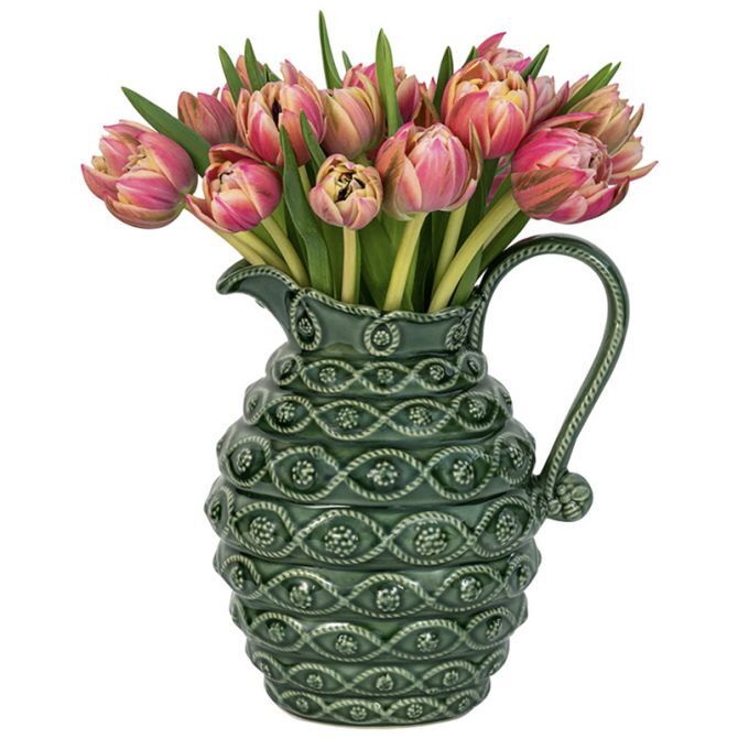 Veronica Beard Jardins Du Monde Ceramic Pitcher - Green