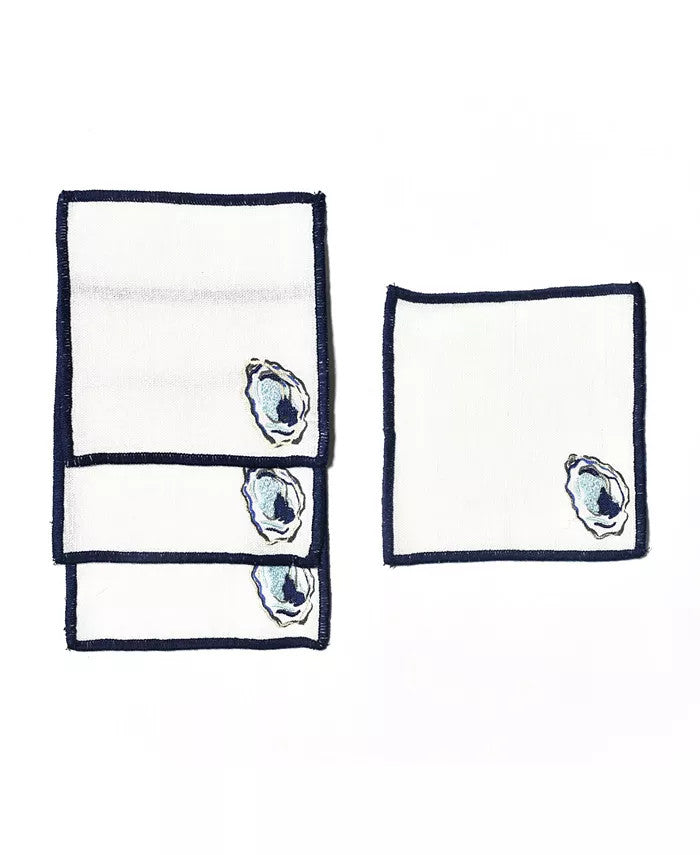 Oyster Cocktail Napkins Set of 4