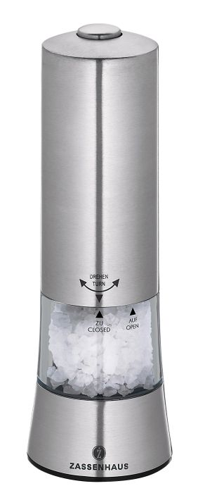 "Gera" Electric Salt Mill, Stainless Steel