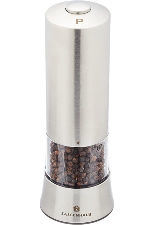 "Gera" Electric Pepper Mill, Stainless Steel