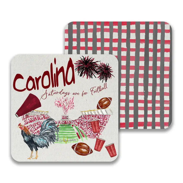 South Carolina Football Paper Drink Coasters