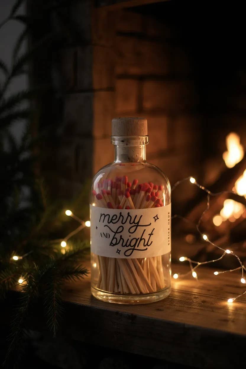 Vintage Apothecary Christmas Merry Red Matches