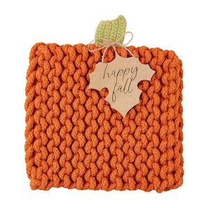 Orange Pumpkin Trivet Set