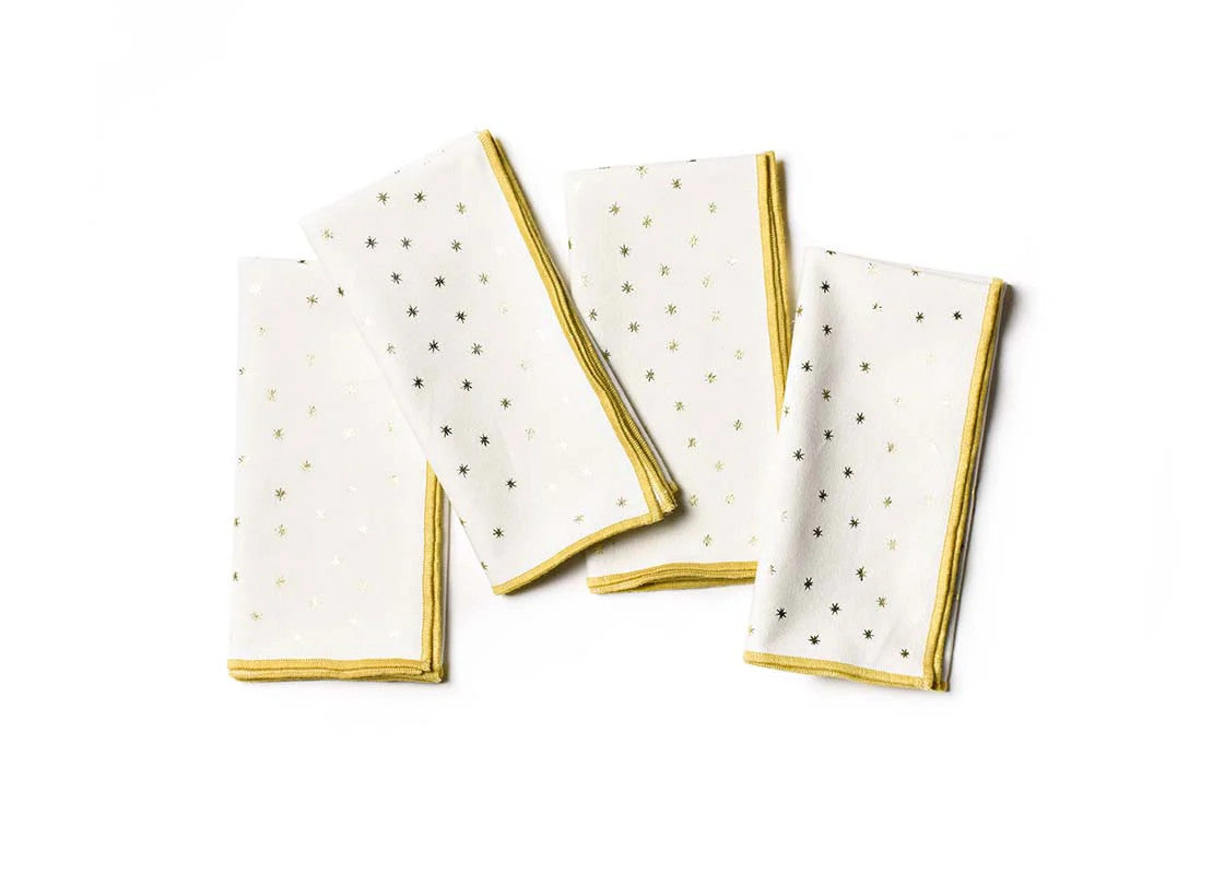 Gold Star Napkins, Set of 4