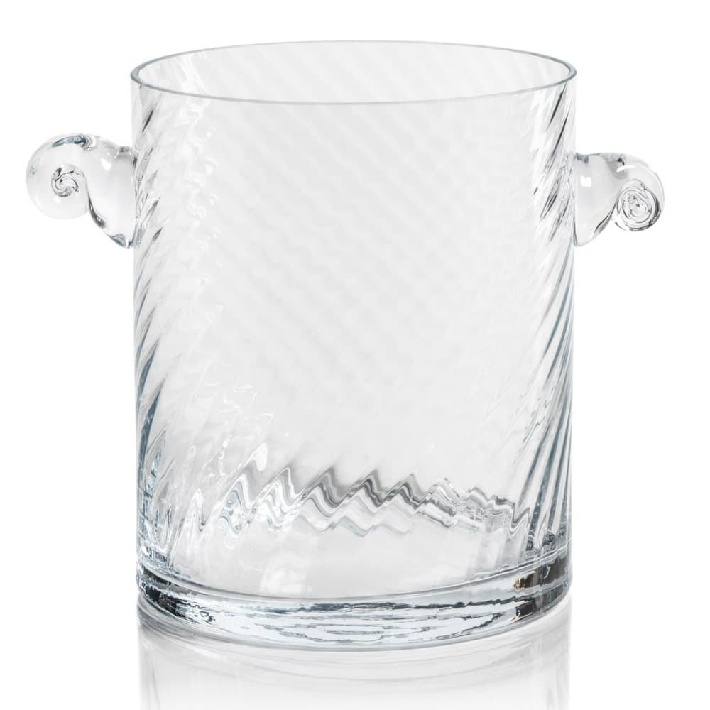 Swirl Glass Ice Bucket*