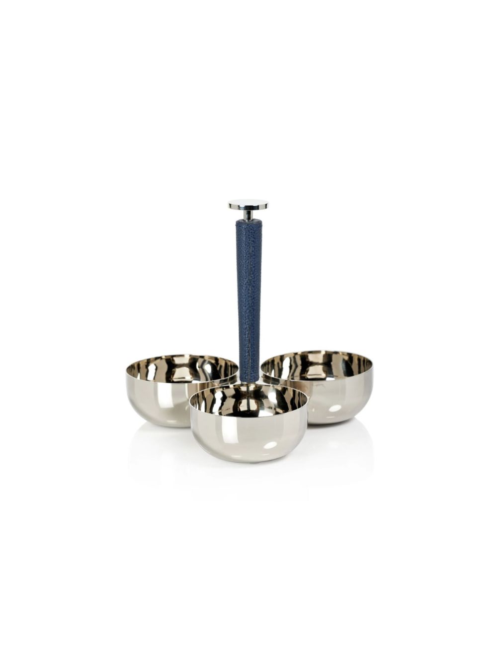 Laguna Nickel & Leather Condiment Set