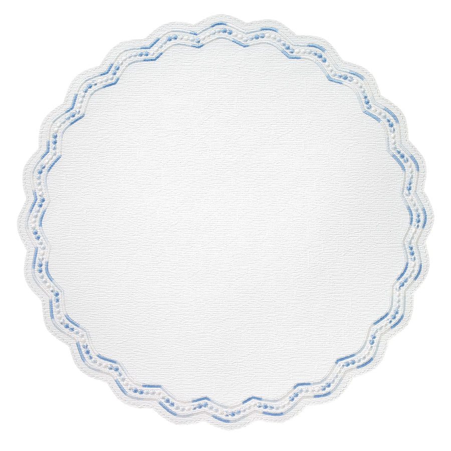 Belgravia Mat 15" Round Blue