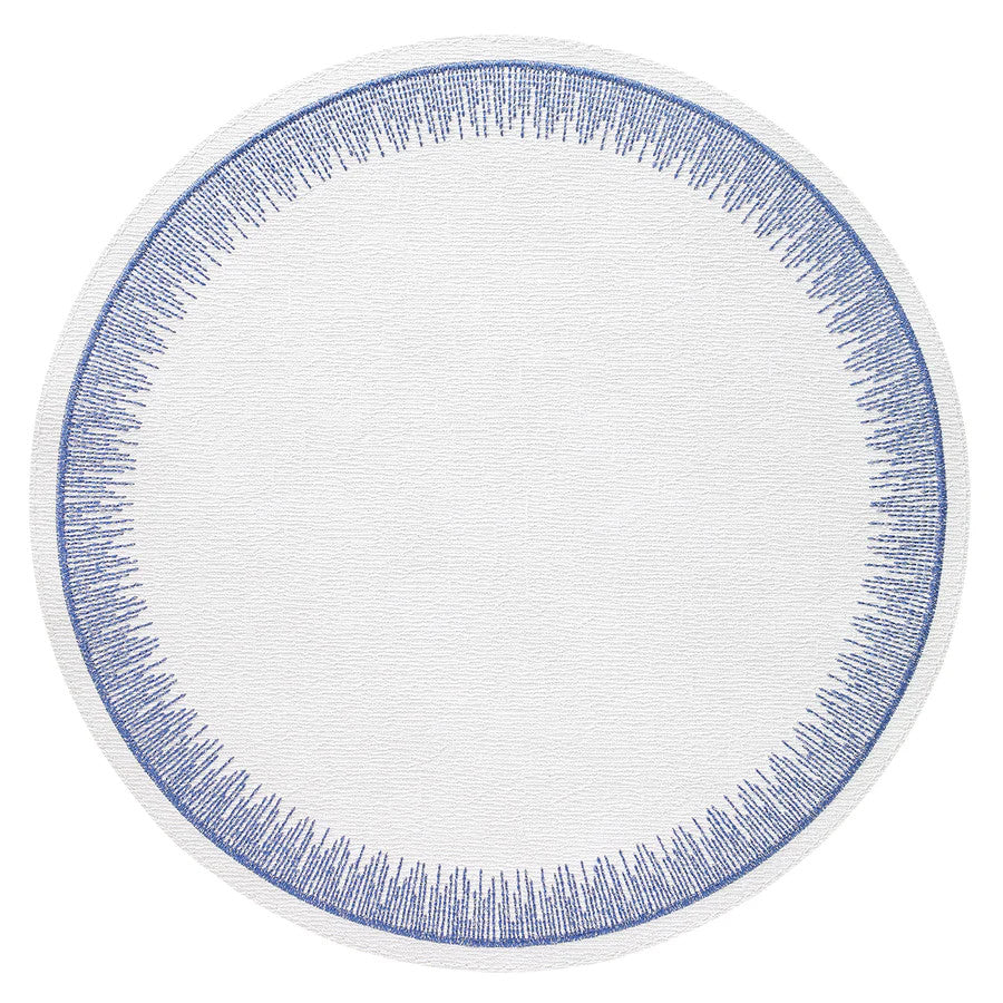 Flare 15" Round Blue Placemat