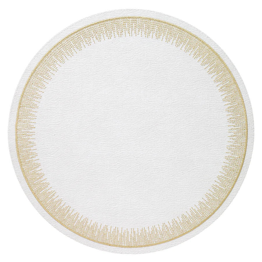 Flare 15" Round Gold Placemat