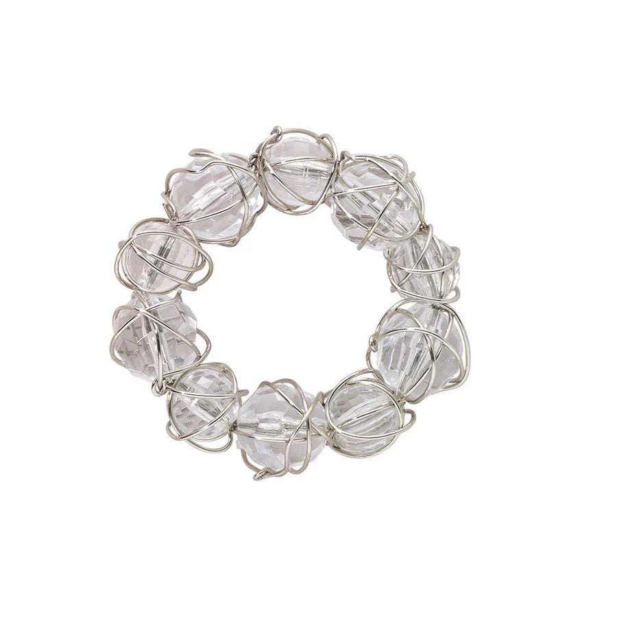 Crystal Bauble Silver Napkin Ring