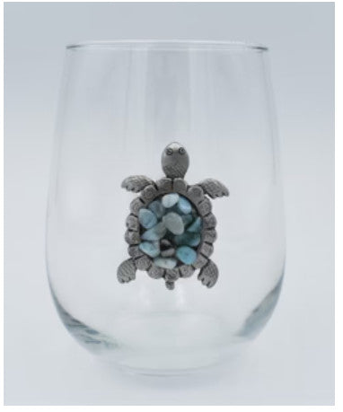 Stemless Turtle Glass Handmade