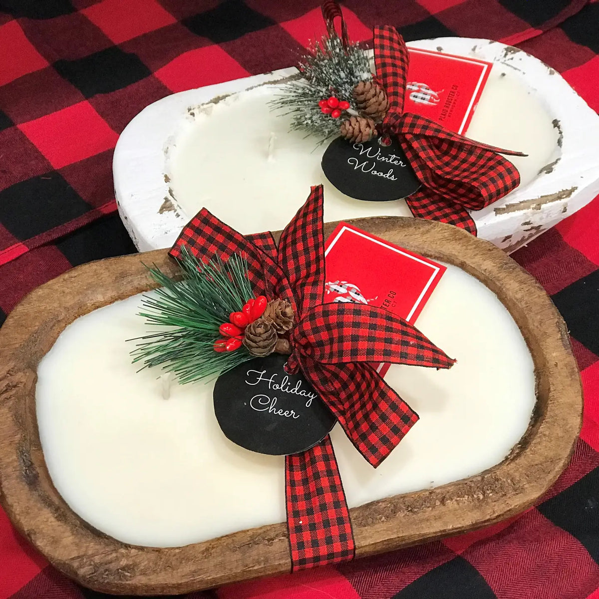 Holiday Soy Candle in Dough Bowl (Holiday Cheer)