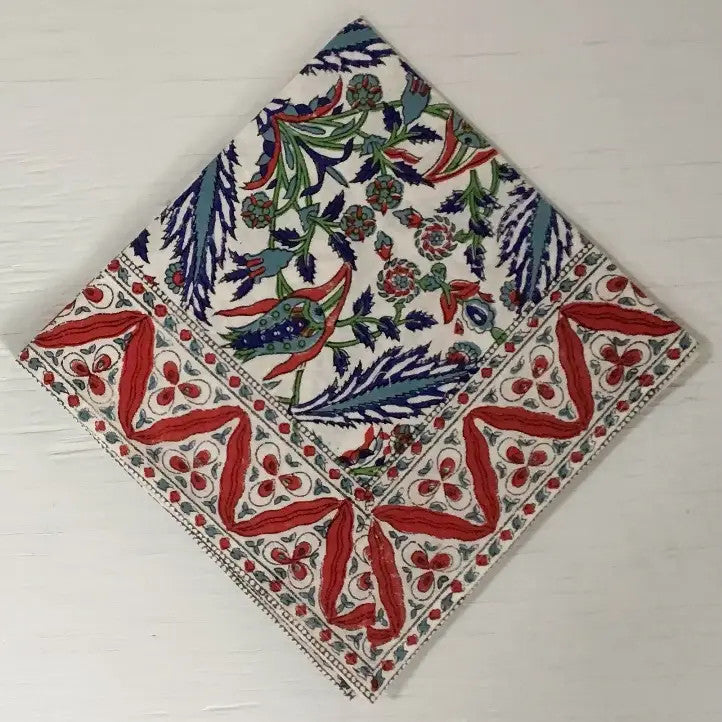 Napkin Victoria and Albert Red/Blue