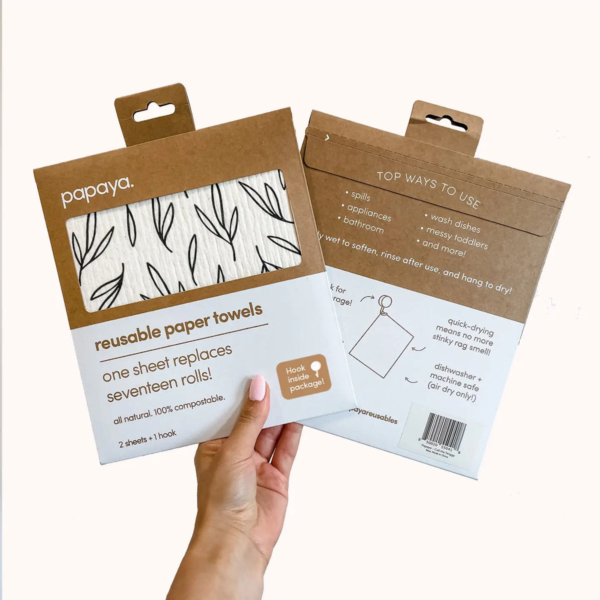 Call Me Twiggy Reusable Towels (2 Towels & Hook)